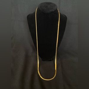 Long Gold Faux Necklace Vintage